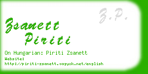 zsanett piriti business card